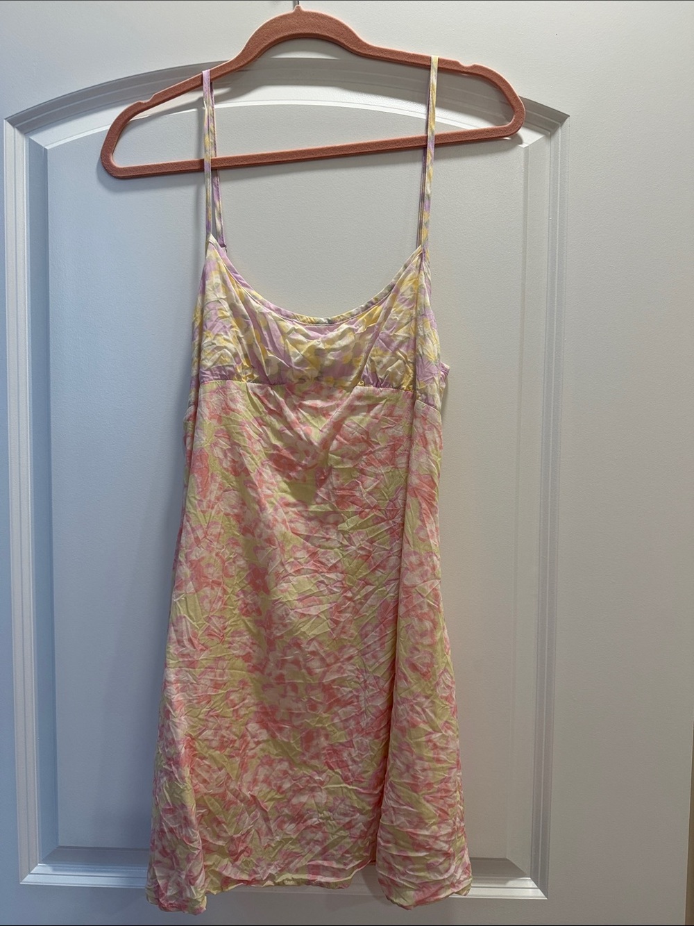 Pastel Pink & Yellow Floral Slip Chemise